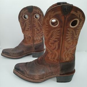 Ariat Men's Heritage Roughstock Western Cowboy Leather Boots Size 9EE